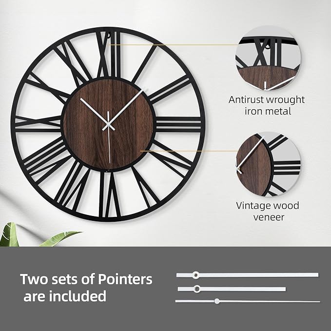 LEIKE 24'' Lighted Wall Clock