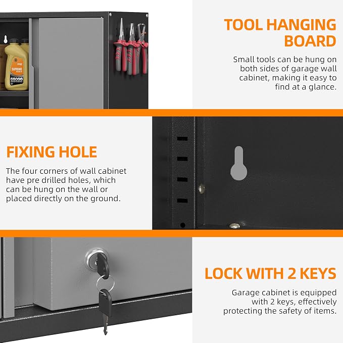 Garage Wall Cabinet, Metal Wall Cabinets