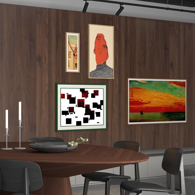 BOMENG Large Walnut Wood Contact Paper Matte 48"x591" Dark Brown Wood Wallpaper