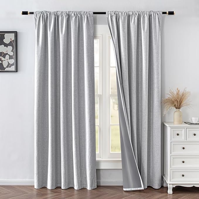 IGEMAEVE 100% Blackout Curtains 72 Inch Length