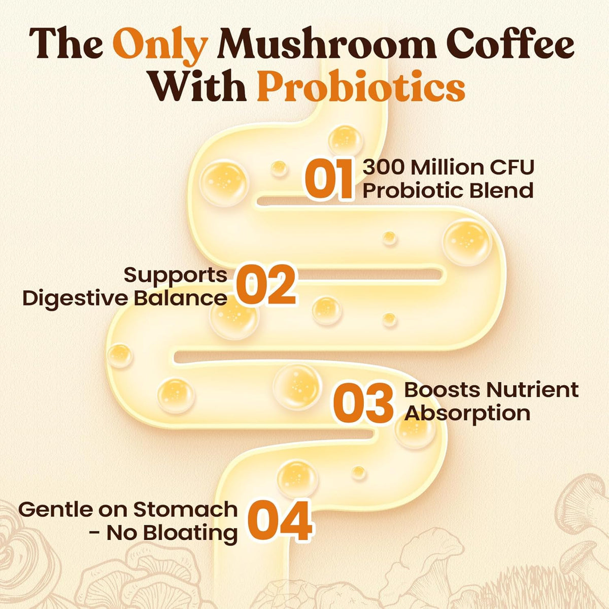 Venture Pal 48000mg Mushroom Coffee with 12 Adaptogenic Mushrooms, Lion's Mane, Cordyceps, Turkey tail, Reishi, Ashwagandha & Probiotics, Instant Coffee for Focus, Digestion & Immunity, 40 Servings