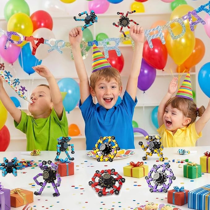Party Favors for Kids All Age Travel Sensory Toys for 8 9 10 Year Old Boys Transformable Fidget Spinners Toys for Kids and Adults Birthday Gifts for Teens