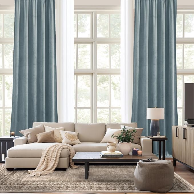 NICETOWN Velvet Curtains 84" Length