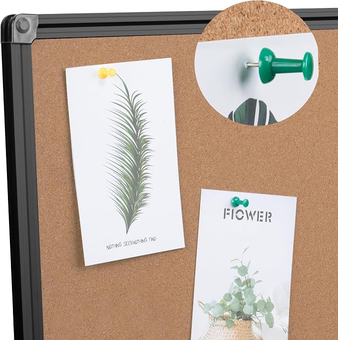 Extra Large Cork Bulletin Board 96" X 48", Foldable Notice Pin Board