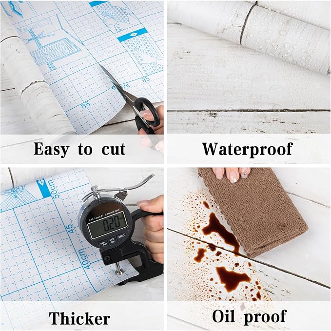practicalWs Wood Shiplap Peel and Stick Wallpaper, Self Adhesive Faux Nature