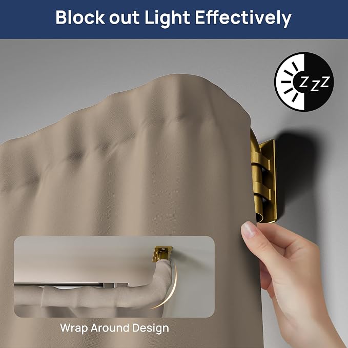 ENJOYBASICS Blackout Curtain rod
