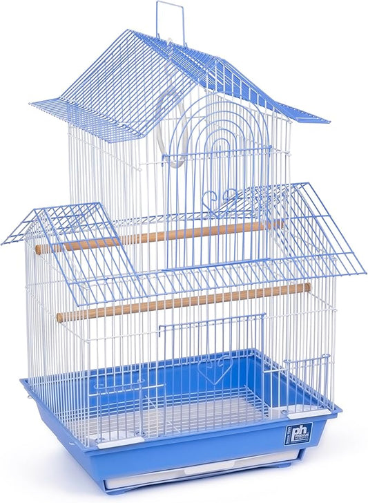Prevue Hendryx SP1720-2 Shanghai Parakeet Cage, Blue and White