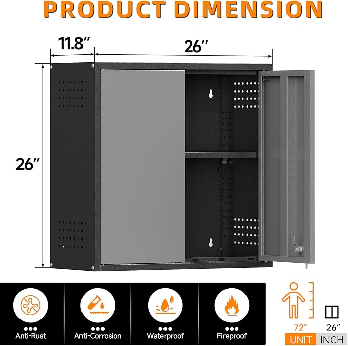 Garage Wall Cabinet, Metal Wall Cabinets