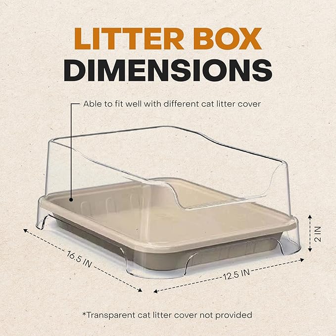 (6-Pack) Disposable Cat Litter Boxes - Low Entry, Shallow for Senior Cats - Easy for Mobility-Challenged Cats, Small Travel Cat Litter Box