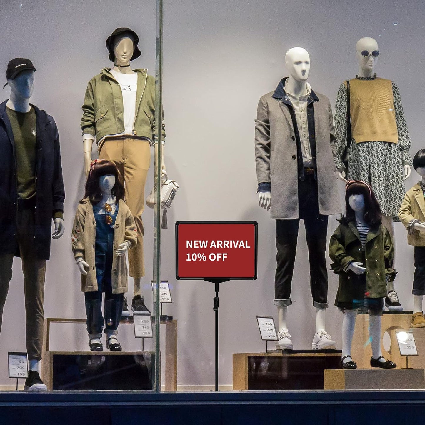 Sign Holder Stand,Sign Stand for Display,Adjustable Sign Holders For Table Top,Table Sign Holders 8.5 x 11,2 Packs,(Black, 39''height 2pcs)