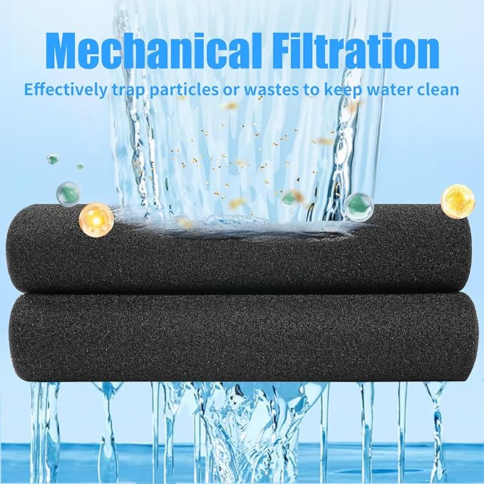 AQUANEAT Aquarium Bio Sponge Filter Media Pad 36" x 12" x 1" / 72" x 12" x 1" Open Cell Foam Sheet Cut-to-Fit for Fish Tank Sump (36" x 12" x 1")