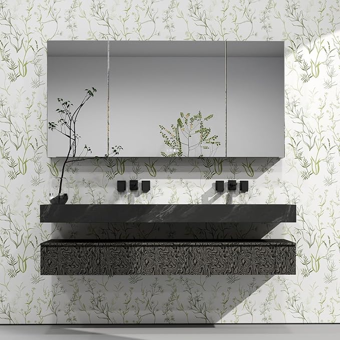 Timeet Floral Peel and Stick Wallpaper Botanical Wildflower Self Adhesive Wall