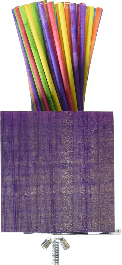 Super Bird Creations SB438 Paper Party Bird Toy with Colorful Lollipop Sticks, XL Bird Size, 7.5” x 3.5”