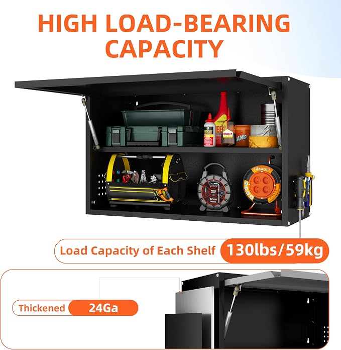 Garage Wall Cabinet, Floating Metal Wall Cabinet