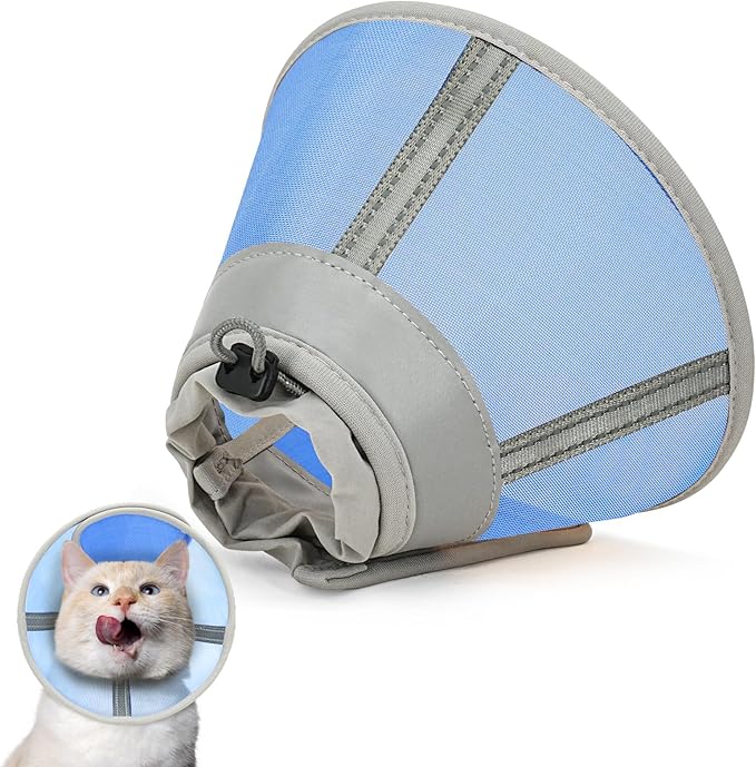 Cat Cone Collar Soft, Cat Recovery Collar for Large Medium Small Cats Kittens, Kitten Cone Alternative After Surgery