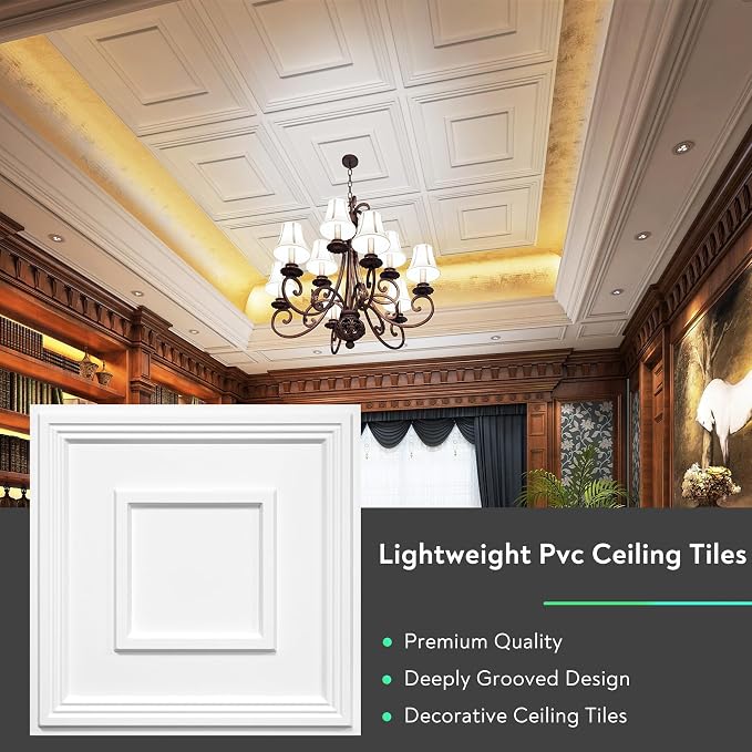 STICKGOO PVC Ceiling Tiles