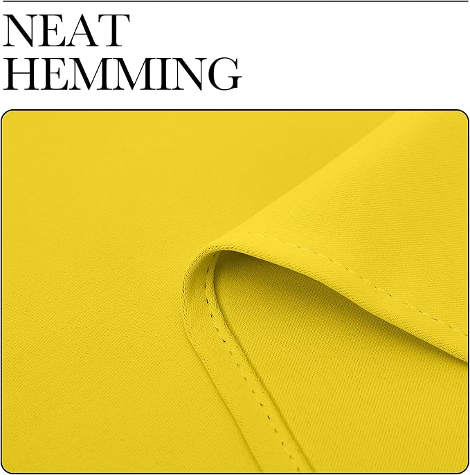 NICETOWN Bright Yellow Blackout Curtains 63 inches Long