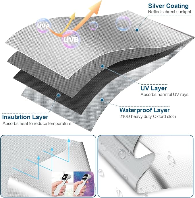 100% Blackout Curtains for Bedroom, Portable DIY Window Blinds, No Drill Window