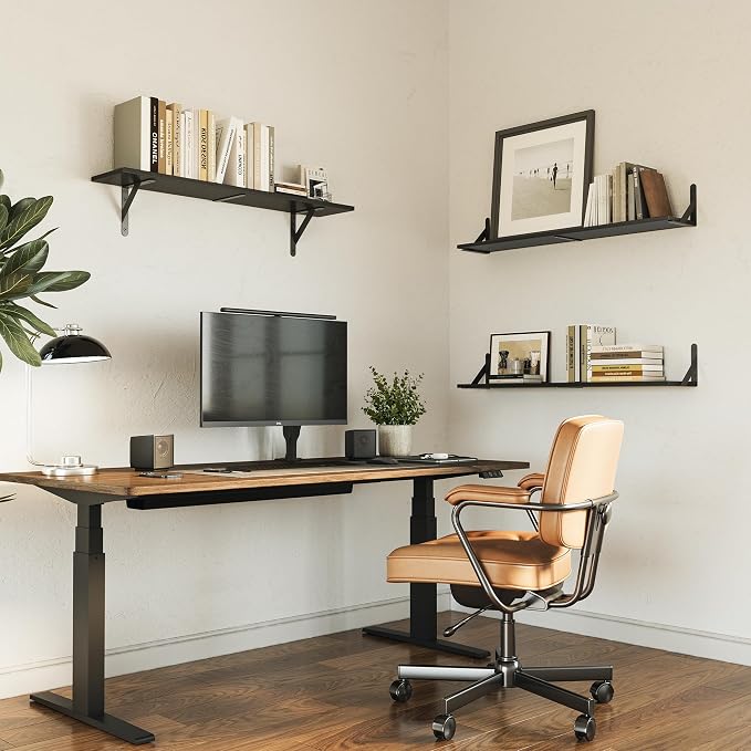 WOPITUES Floating Shelves for Wall 32″W x 8″D, Long Wall Mounted Shelves Set of