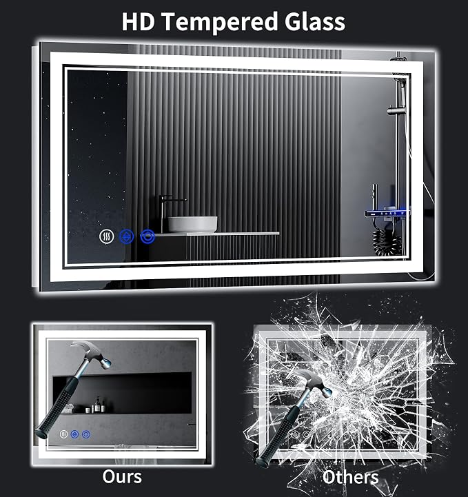 48"x32" LED Bathroom Mirror