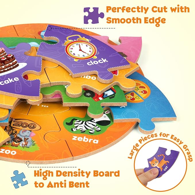 SYNARRY Number and Alphabet Puzzles for Kids Ages 4-6, Alphabet Learning Toys for Kids Ages 3-5, ABC Puzzles Preschool Learning Activities Educational Toys Gifts for 3 4 5 6 7 8 Year Old Boys Girls