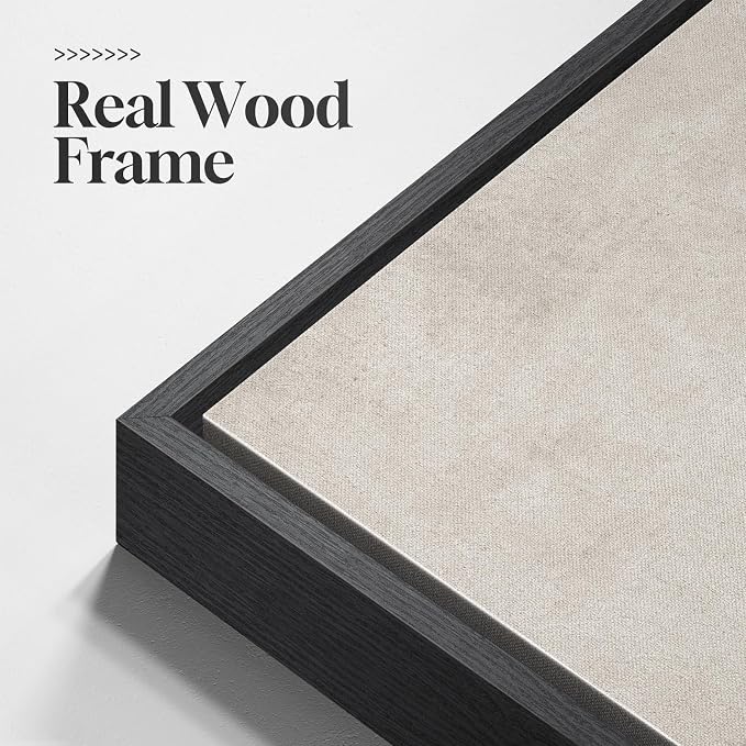 Large Framed Neutral Abstract Wall Art