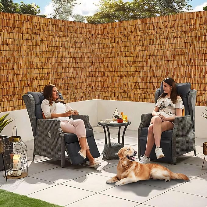 Bamboo Fencing–Handwoven, Bamboo wall Panel Outdoor Privacy Reed Screening