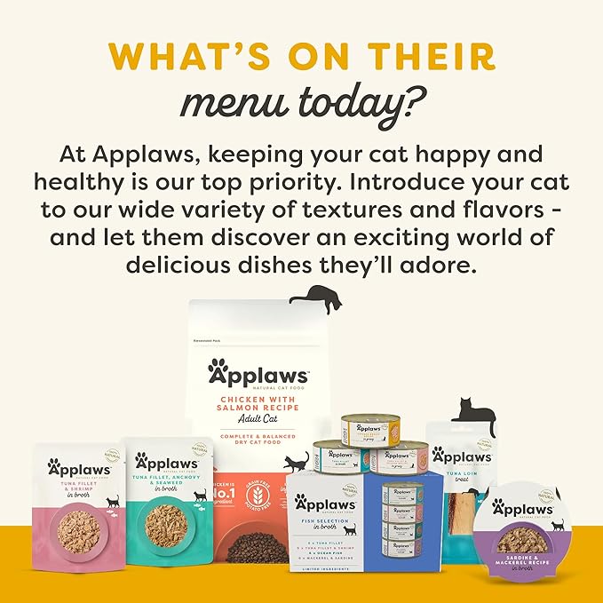 Applaws Lickable Cat Treats, Natural Grain-Free Purée, Limited Ingredient, Chicken Squeeze Up Cat Treats (24 x 0.25 oz Sachets)