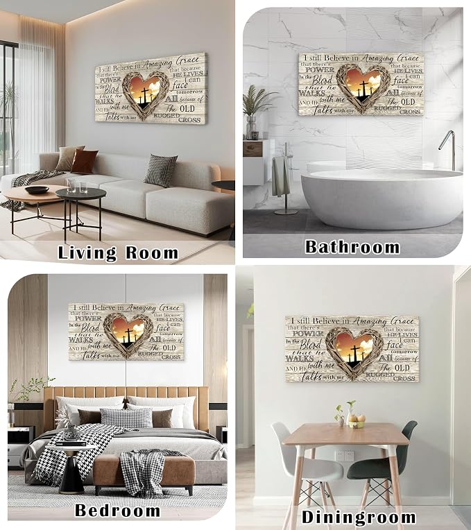 Cao Gen Decor Art A63598 Amazing Grace Wall Art Decor Canvas Print Picture