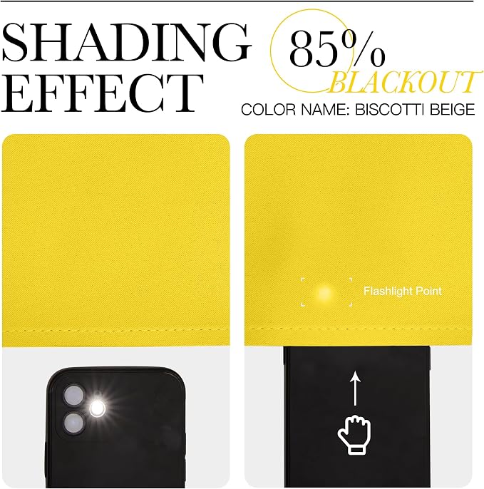 NICETOWN Bright Yellow Blackout Curtains 63 inches Long