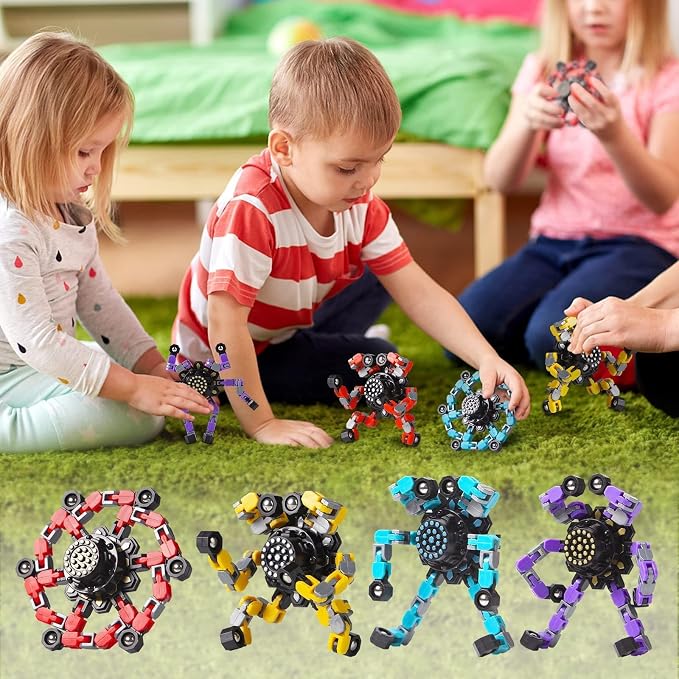 Party Favors for Kids All Age Travel Sensory Toys for 8 9 10 Year Old Boys Transformable Fidget Spinners Toys for Kids and Adults Birthday Gifts for Teens