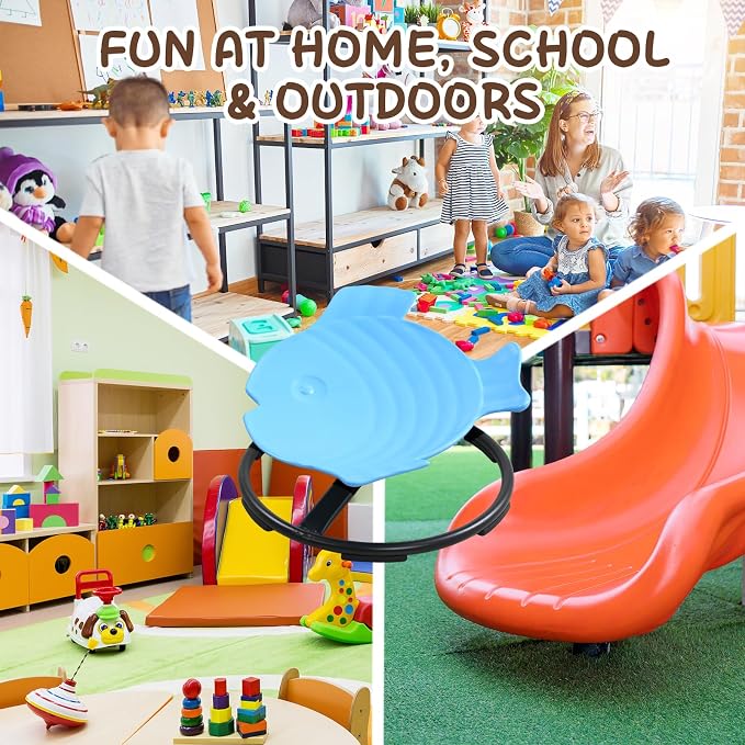 Sensory Spinning Chair for Kids with Autism | Toddler Sit and Spin ADHD Chair for Autistic Children 3+, Sensory Room Must Haves, Improves Balance & Motion Relief