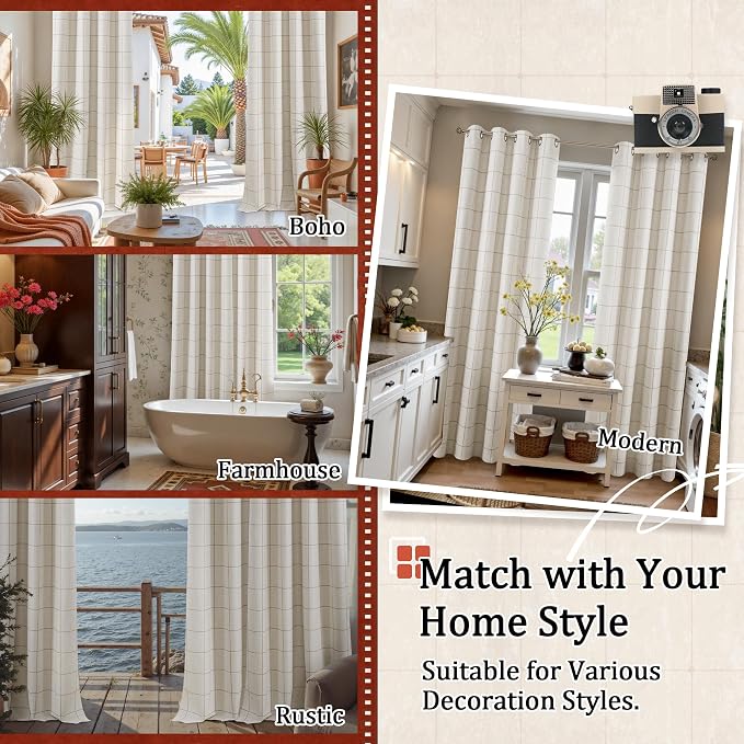 Lajode Linen Blackout Curtains for Living Room