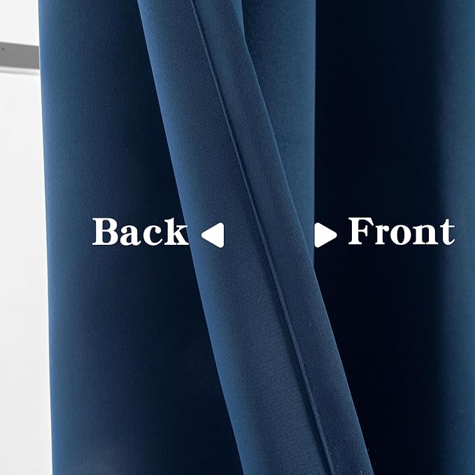 IGEMAEVE Blackout Curtains 96 Inch Length 2 Panels Set, Grommet Energy Saving
