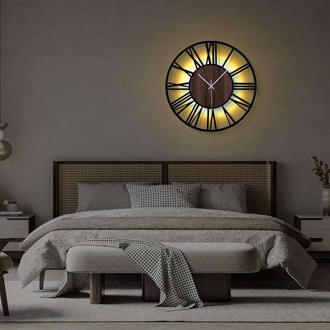 LEIKE 24'' Lighted Wall Clock