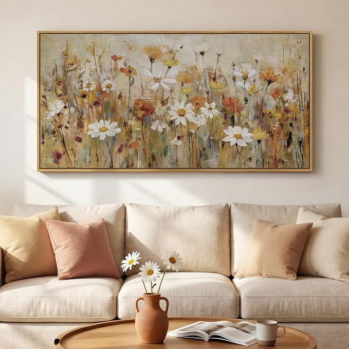 Large Framed Vintage Botanical Wall Art