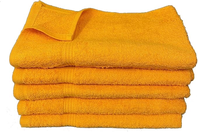 Towel Supercenter 16X27 Salon Hand Towels Colors (36Pack, 60Pack, 120Pack) 100% Cotton for Hair Salons, Nail Salons, Tanning Salons, Bathroom from Towelsupercenter (Orange, 60)