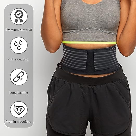 Back Support with Magnet, Tourmaline Magnetic Back Braces for Lower Back Pain Relief, Self Heating & Soothing Back Support Belt, Lumbar Support Belt for Herniated Disc/Sciatica (Large)