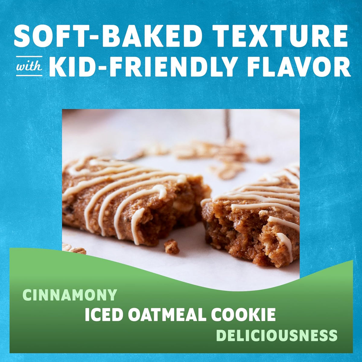 Zbar - Iced Oatmeal Cookie - Soft-Baked Energy Snack Bars - Non-GMO - 12g Whole Grains - USDA Organic Granola Bars - Snacks for Kids (18 Pack)