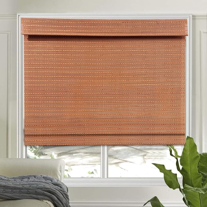 Letau No Drill No Tools Cordless Wood Window Shades Blinds, Bamboo Light