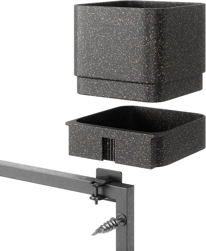 Umbra Cubiko Wall Planter with 4 Lightweight and Durable Pots