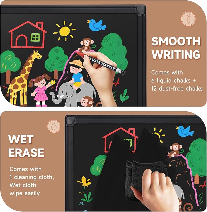 SELEAD Huge Magnetic Chalkboard 96 x 48 Inches