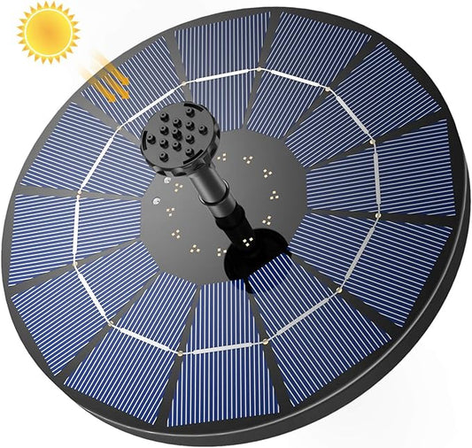 AISITIN Solar Fountain with 3.5 W Solar Panel, 1500 mAh Battery - 6 Effects for Pool, Fish Pond, Bird Bath, Garden
