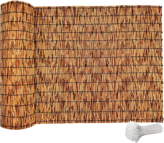 Bamboo Fencing–Handwoven, Bamboo wall Panel Outdoor Privacy Reed Screening