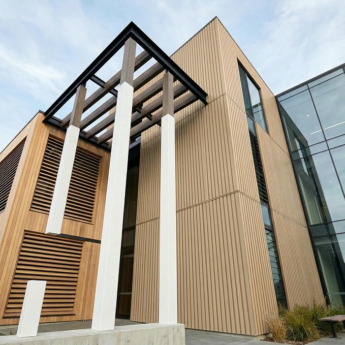 From Plain to Beautiful in Hours WPC Exterior Wall Slat Panels Waterproof