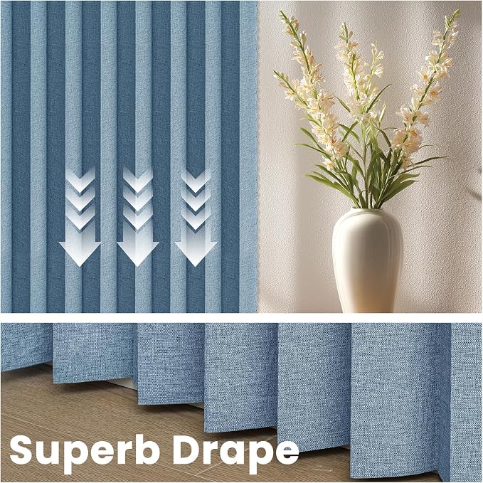 AJAZZ Blackout Doorway Curtains Accordion Doors