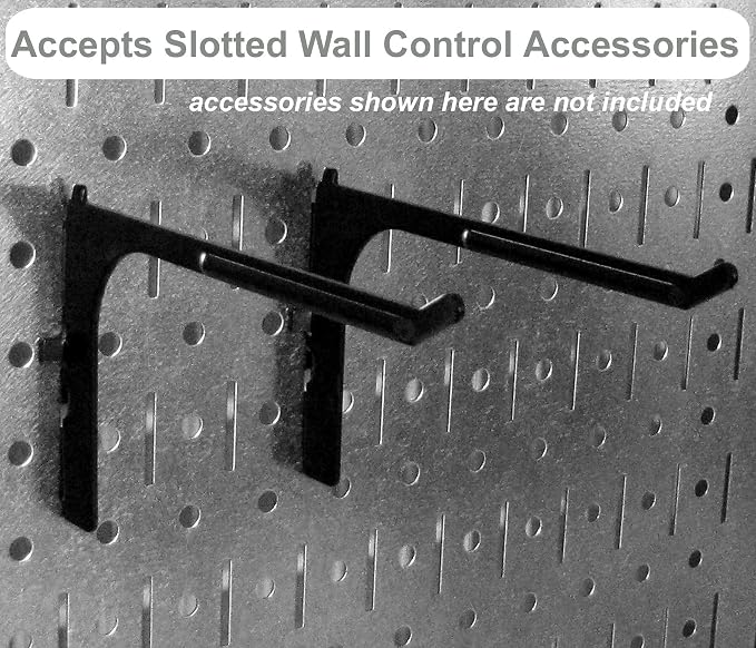 Wall Control Pegboard 32in x 16in Green Metal Pegboard Tool Board Panel