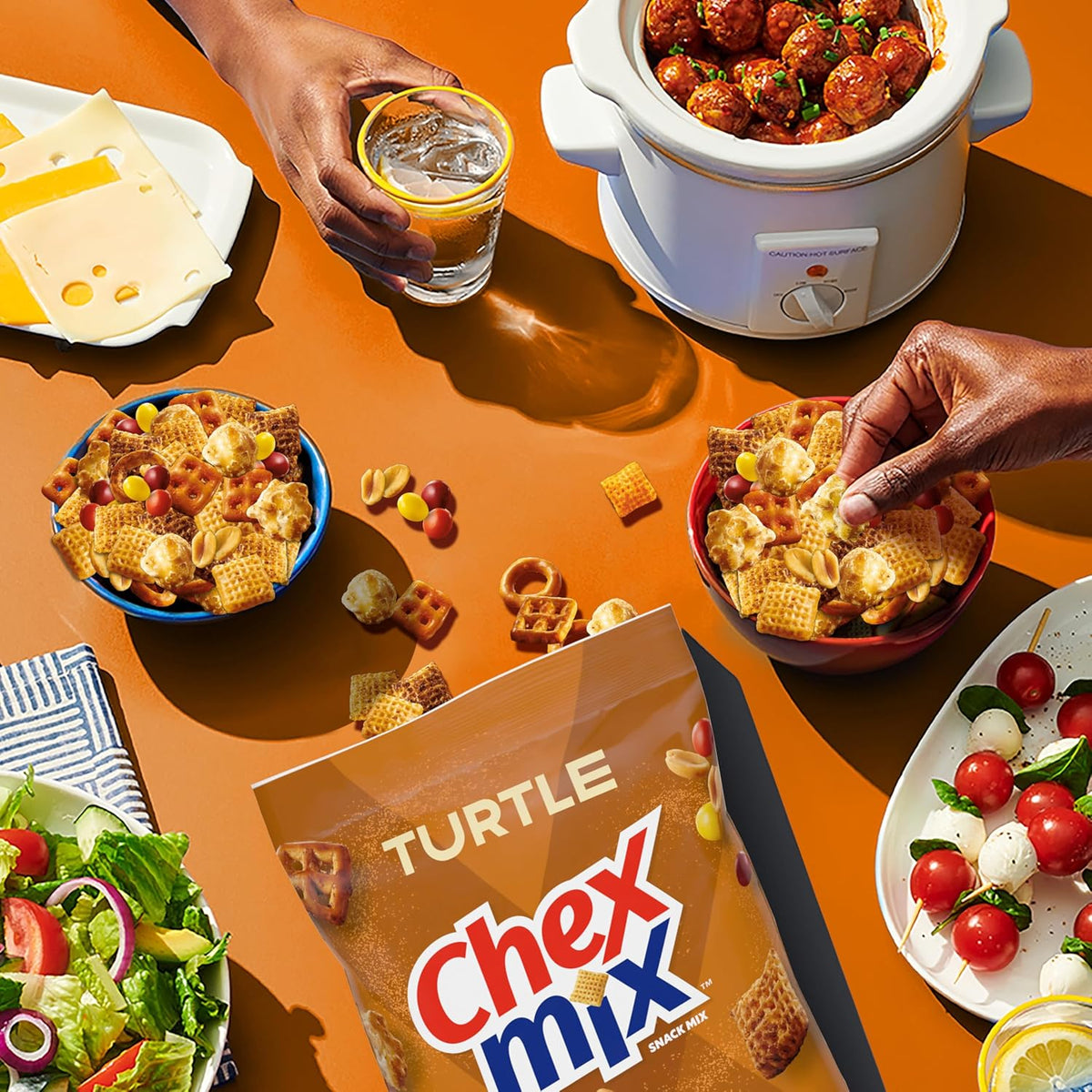 Chex Mix Turtle Snack Mix, Indulgent Snack Bag, Family Size, 13.5 oz