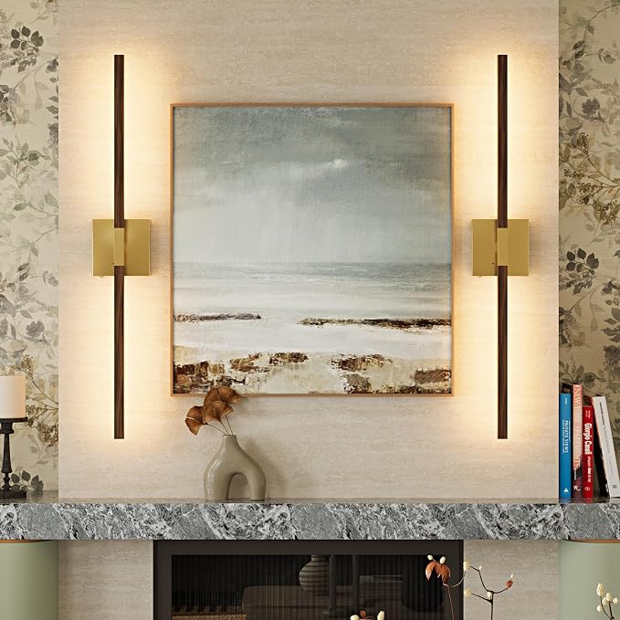 Rayogale 32 Inch Rechargeable Battery Operated Wall Sconce Set 2, 8000mAh