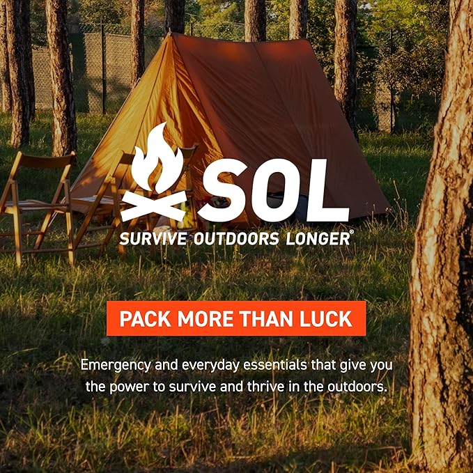 SOL Escape Bivvy with Hood - Emergency Preparedness Blanket - Reflects Up to 70% Body Heat - Outdoor Survival Bivvy - Water Resistant - Durable & Breathable - Winter Camping Supplies - XL, Gray